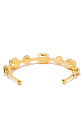 Angelina Crystal Bangle, 18k Gold-Plated Brass & Swarovski Crystal